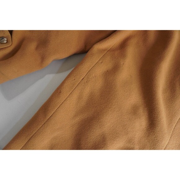 Vtg Camel Overcoat 100% Pure Cashmere Men's L Loomed/Tailored New England Manner - Picture 12 of 12